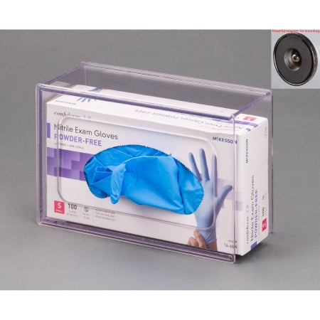 Poltex Glove Box Holder Magnet Mounted 1-Box Capacity Clear 9 W X 3.55 D X 5-1/2 H Inch Petg - 1GBST-M