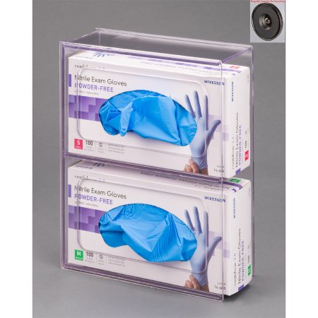 Poltex Glove Box Holder Magnet Mounted 2-Box Capacity Clear 10-1/4 W X 3-3/4 D X 10 H Inch Petg - 2GBST-M