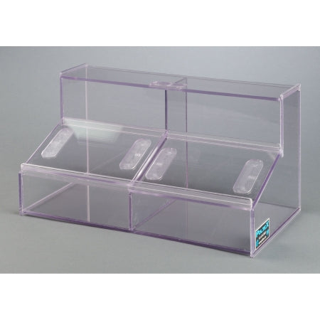 Poltex - Benchtop Double Storage Bin Clear PETG 7 X 7 X 14 Inch - DOUBBIN77