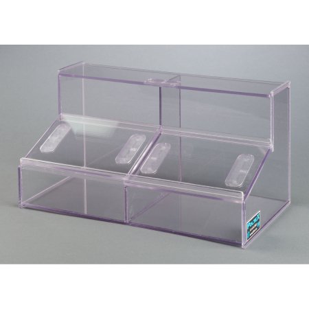 Poltex - Benchtop Double Storage Bin Clear PETG 7 X 7 X 14 Inch - DOUBBIN77