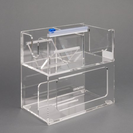 Poltex Glove Holder Organizer Without Mounting 2-Box Clear 10 W X 3-3/4 D X 5-3/4 H Inch Acrylic - GBKIMTRIO