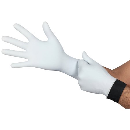 MICROFLEX ApexPro LC100 - Exam Glove Large NonSterile Nitrile Extended Cuff Length Fully Textured White / Black Chemo Tested - AP12-3