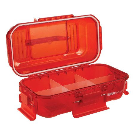 DuraPorter - Specimen Storage / Transport Box 6-1/3 X 7-3/4 X 15 Inch Translucent Red Polycarbonate - 120077