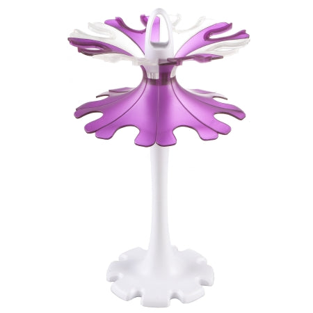 Heathrow Scientific - Carousel Pipette Stand Universal, 6-1/5 X 9 X 16-1/8 Inch, Purple / Clear For Securely Holding all Brands of Pipettes - 120481