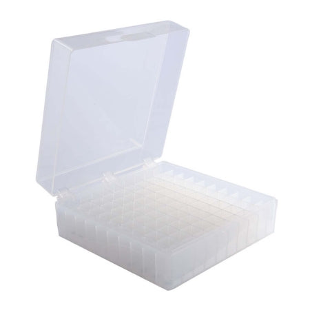 Heathrow Scientific - Cryo Storage Box 2-1/5 X 5-3/5 X 6 Inch Natural Polypropylene 100 Tube Capacity - 120042
