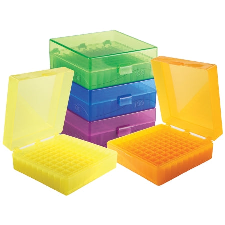 Heathrow Scientific - Cryo Storage Box 2-1/5 X 5-3/5 X 6 Inch Assorted Polypropylene 100 Tube Capacity - 120044