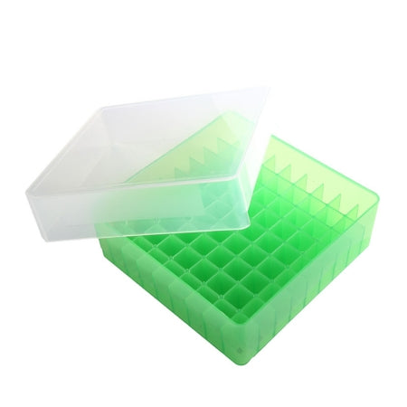 Heathrow Scientific - Cryo Storage Box 1-7/8 X 5-1/8 X 5-1/8 Inch Green Polypropylene 81 Tube Capacity - 120036