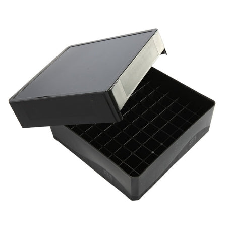 Heathrow Scientific - Cryo Storage Box 1-7/8 X 5-1/8 X 5-1/8 Inch Black Polypropylene 81 Tube Capacity - 120041