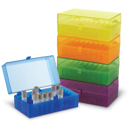 Heathrow Scientific - Cryo Storage Box 2-1/5 X 3-3/5 X 5-3/5 Inch Assorted Polypropylene 50 Tube Capacity - 120033