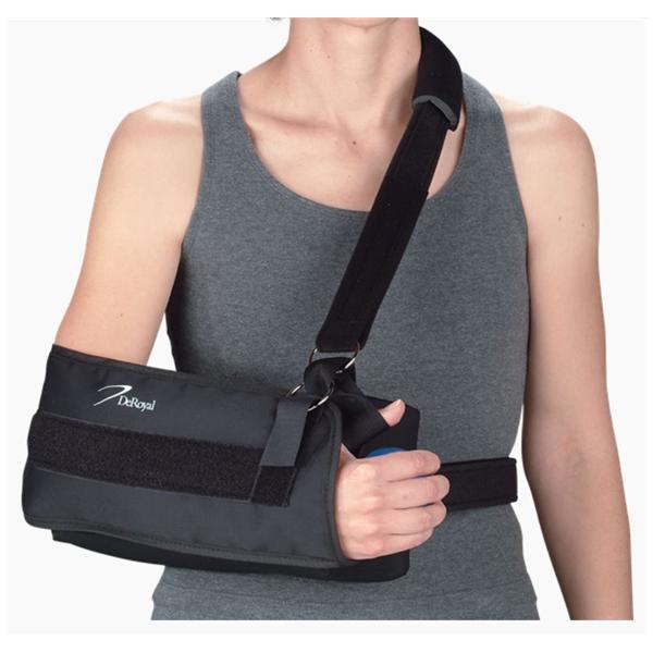 Deroyal Industries Inc Sling Immobilizer P.A.D. Shoulder Canvas Black Size Medium Universal Ea - 11640006