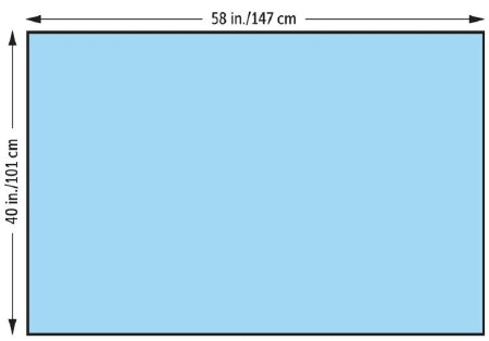 O&M Halyard General Purpose Drape Half Drape 40 W X 58 L Inch Nonsterile - 47613NS