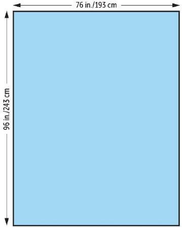 O&M Halyard General Purpose Drape Large Drape 55 W X 76 L Inch Nonsterile - 47624NS