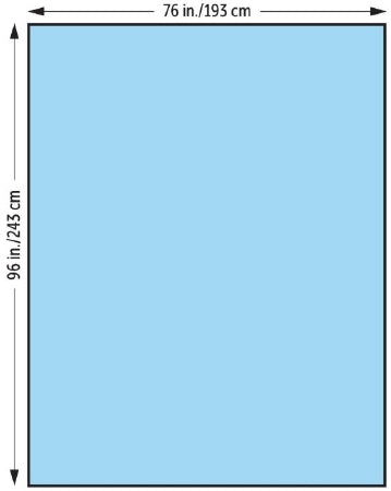 O&M Halyard - General Purpose Drape Large Drape 55 W X 76 L Inch NonSterile - 47624NS