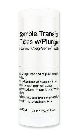 Coag-Sense - Sample Transfer Tube For use with PT1 or PT2 Professional Meter - 03P52-54