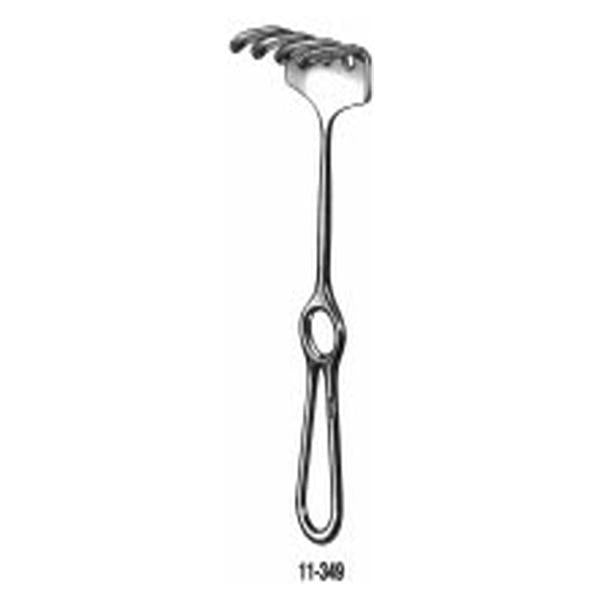 Miltex-Integra Retractor Ollier 8-1/2" Blunt 4 Prong 2-1/4X1-3/4" Stainless Steel Ea - 11-349