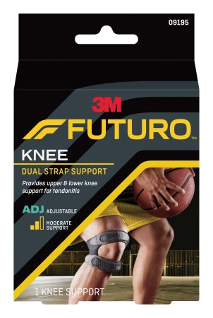 3M Knee Support  Futuro Dual Knee Strap One Size Fits Most Hook And Loop Strap Closure 12-1/2 To 17-1/2 Inch Below Knee Circumference Left Or Right Knee - 09195ENR