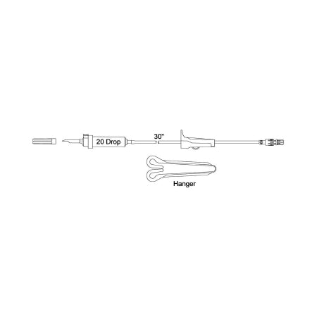 Medex - Secondary Administration Set Luer Lock, Rotating NonDEHP - MX870
