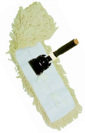 ABCO - Dust Mop Frame with Handle 5 X 48 Inch Frame / 60 Inch Handle Clip Connection Metal Frame / Wooden Handle - BH-29548W-EA