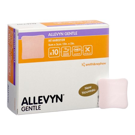 Allevyn Gentle Border - Silicone Foam Dressing 2 X 2 Inch Square Silicone Gel Adhesive with Border Sterile - 66802128