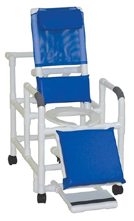 Mjm International Chair, Shower Reclining Pvc W/Sliding Ft Rst Rblu - 196-RBL