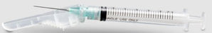 McKesson Prevent - Syringe with Hypodermic Needle 3 mL 25 Gauge 1 Inch Ultra Thin Wall Hinged Safety Needle - McKesson - 102-SN3C251S3