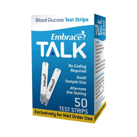 Embrace - Blood Glucose Strips 50 Strips No Code Required For use With Talk - APX03AB0303MO