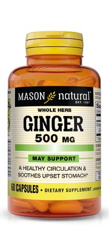 Mason Vitamins Ginger Root, Cap 500Mg (60/Bt) - 31184511395