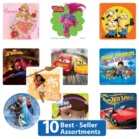 Smilemakers  1000 Per Unit Best Seller Licensed Sticker 2.5 Inch - LI10B