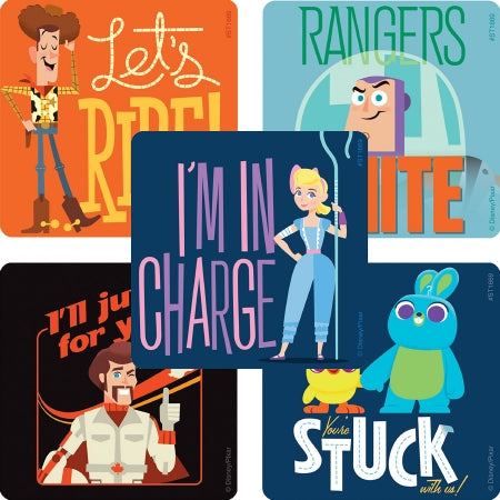 Smilemakers  100 Per Unit Toy Story 4 Toons Sticker 2.5 Inch - ST1669R