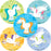 Smilemakers  100 Per Unit Flying Unicorn Sticker 2.5 Inch - ST1744B