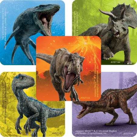 Smilemakers Valuestickers 250 Per Unit Jurassic World Sticker 1.625 Inch - VST144R