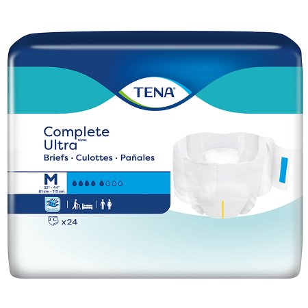 TENA Complete Ultra - Unisex Adult Incontinence Brief Medium Disposable Moderate Absorbency - 67322