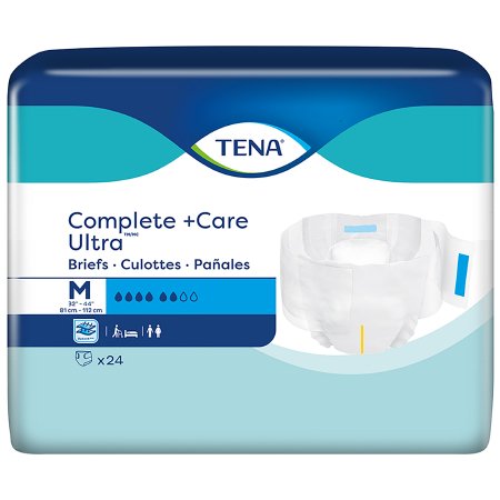 Essity Hms North America Unisex Adult Incontinence Brief Tena Complete + Care Ultra Medium Disposable Moderate Absorbency - 69962