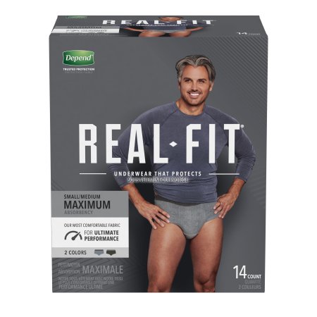 Kimberly Clark Male Adult Absorbent Underwear Depend Real Fit Pull On With Tear Away Seams Small / Medium Disposable Heavy Absorbency - 50982
