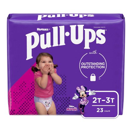 Pull-Ups Learning Designs for Girls - Female Toddler Training Pants Size 2T to 3T Disposable Moderate Absorbency - 51335