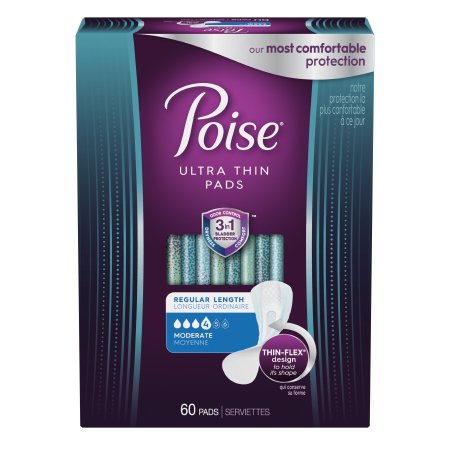 Kimberly Clark Bladder Control Pad Poise Ultra Thin Moderate Absorbency Absorb-Loc Core One Size Fits Most Adult Female Disposable - 51397