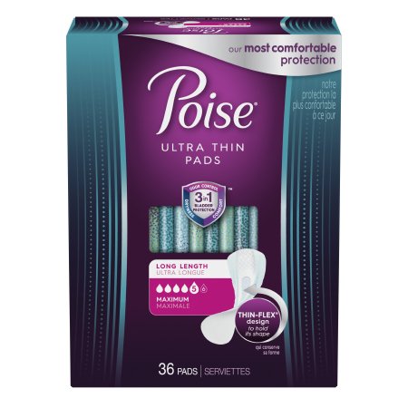 Kimberly Clark Bladder Control Pad Poise Ultra Thin Heavy Absorbency Absorb-Loc Core One Size Fits Most Adult Female Disposable - 51406