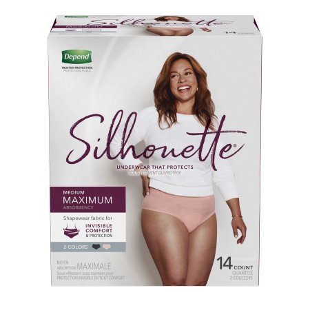 Kimberly Clark Female Adult Absorbent Underwear Depend Silhouette Pull On With Tear Away Seams Medium Disposable Heavy Absorbency - 51412