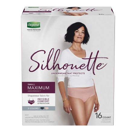 Depend Silhouette - Female Adult Absorbent Underwear Pull On with Tear Away Seams Small Disposable Heavy Absorbency - 51413