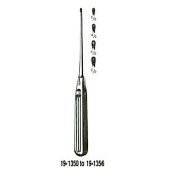 Miltex-Integra Curette Endaural Lempert 8-1/4" Size 2/0 Oval Cup Tip Stainless Steel Ea - 19-1356