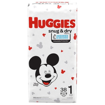 Huggies Snug & Dry - Unisex Baby Diaper Size 1 Disposable Heavy Absorbency - 51462