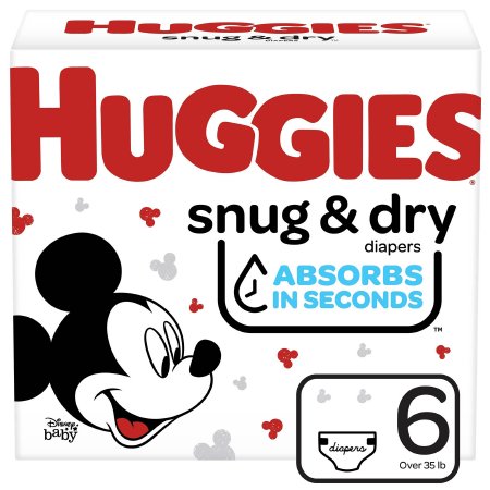 Huggies Snug & Dry - Unisex Baby Diaper Size 6 Disposable Heavy Absorbency - 51470