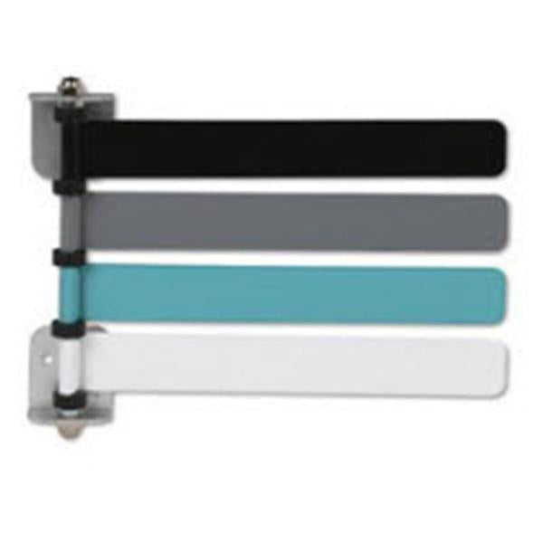 Omnimed Inc Flag System Exam Room 8" Wall Mount Gry/Blk/Turq/Wht Pwd Ct Alum W/ 4Flg Ea - 291714COLOR