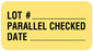 United Ad Label Label, Date/Parallel Check/Date Ylw 1 5/8"X7/8" (560/Roll) - ULQC208