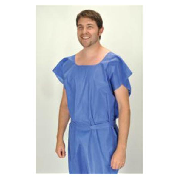 Tidi Products Gown Patient Ultimate 30 In X 42 In Dark Blue 50/Case - 950545