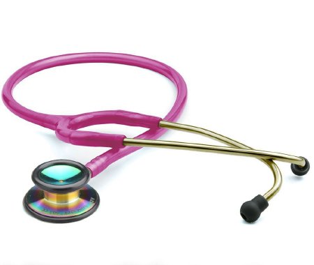Adscope - Clinician Stethoscope Iridescent Metallic Raspberry 1-Tube 21 Inch Tube Double-Sided Chestpiece - 603IMRS