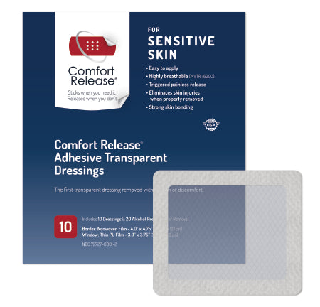 Global Biomedical Technologies Transparent Dressing Comfort Release Rectangle 2.375 X 2-3/4 Inch Frame Style Delivery Without Label Sterile - GB112