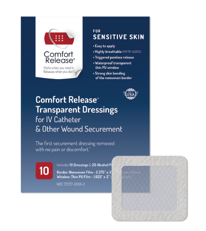 Global Biomedical Technologies Transparent Dressing Comfort Release Rectangle 2.375 X 2-3/4 Inch Frame Style Delivery Without Label Sterile - GB110