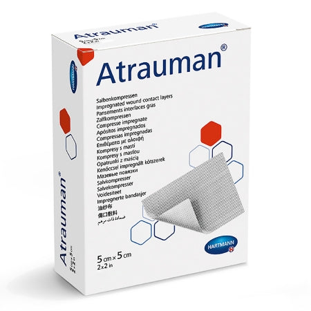 Atrauman - Impregnated Contact Layer Dressing 2 X 2 Inch Hydrophobic Polyester Tulle Non-medicated Ointment Based on Triglycerides Sterile - 499510