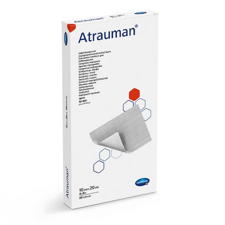 Atrauman - Impregnated Contact Layer Dressing 4 X 8 Inch Hydrophobic Polyester Tulle Non-medicated Ointment Based on Triglycerides Sterile - 499536